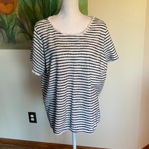 Green Envelope Striped Blouse